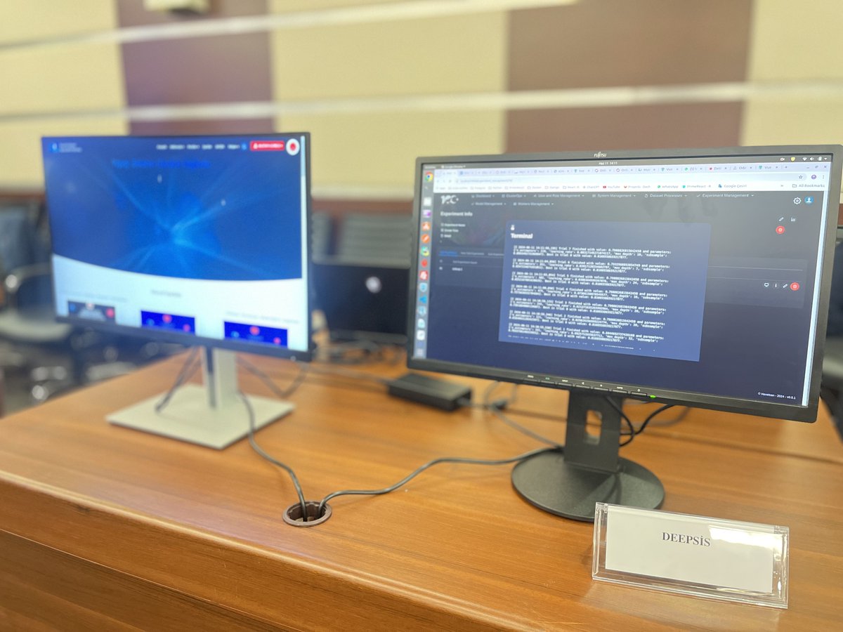 deepsis_tech's tweet photo. 🧬 Makine öğrenimi life cycle süreçlerini yöneten, GPU kaynakları ve Kubernetes kümeleri üzerinde çalışan yüksek performanslı MLOps platformumuzu SSB ~Yapay Zeka Ürün Gösterim Günü’nde~ tanıttık. https://t.co/uBqE0mBN2P