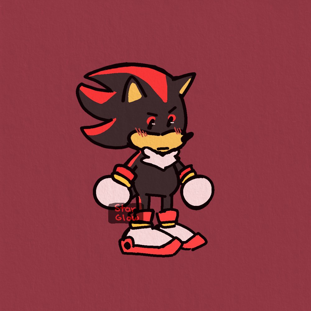 シャドウ・ザ・ヘッジホッグ 「shadow!  #SonicMovie3」|StarGlow🌻@ LAYTON IS BACK☕のイラスト