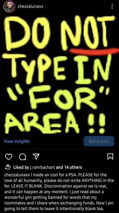 Pls do not type in the blank space when sending a payment to a model. It outs her at risk of discrimination<a href="/tag/skinny"class="tags"><span>#skinny</span></a><a href="/tag/glasses"class="tags"><span>#glasses</span></a><a href="/tag/smallbreast"class="tags"><span>#smallbreast</span></a>