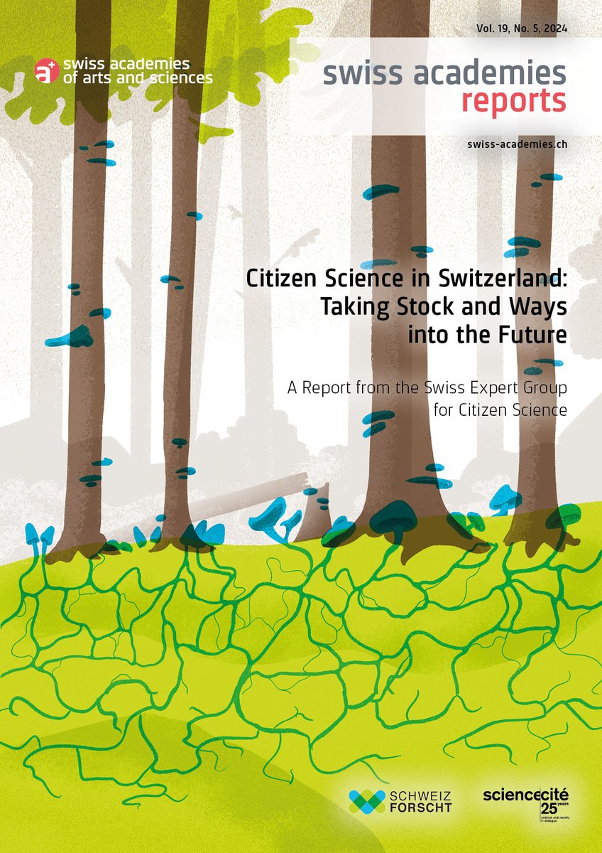 «Citizen Science in der Schweiz: Bestandesaufnahme und Wege in die Zukunft». Die Publikation der Schweizer Expert:innengruppe für Citizen Science erscheint heute!
👉buff.ly/3T8NcJ3