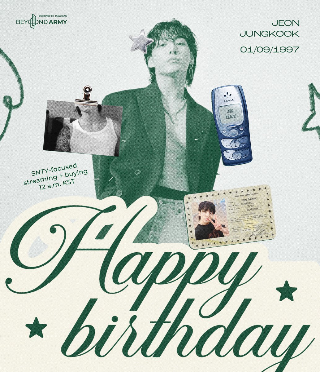 BTSAussieCharts's tweet photo. ✨JUNGKOOK BDAY EVENT✨

Stream / Buy SNTY to help with upcoming award shows. 

🗓️ 12 AM KST on Sept 1 

PLs: https://t.co/f4S5nJ3UxO 

RT / REPLY 
HAPPY BIRTHDAY JUNGKOOK 
#StandingNextToJK 
#HAPPYJKDAY
#JungKookIsGolden https://t.co/Yyji8FBwpJ