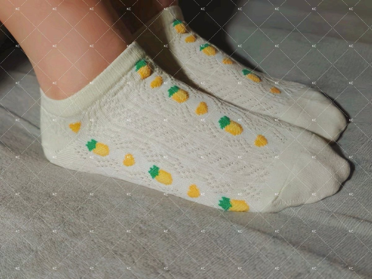 🍍 #原味 #棉袜 #白袜 #打胶