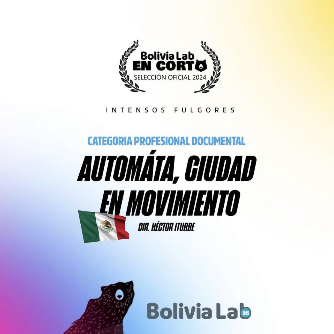 iturbefilms's tweet photo. Autómata viaja este septiembre a La Paz, Bolivia, comi parte del Festival Bolivia Lab en Corto 2024 🎥💥
Un honor formar parte @bolivia_lab 👏🏼 https://t.co/8ZtR0y9ati