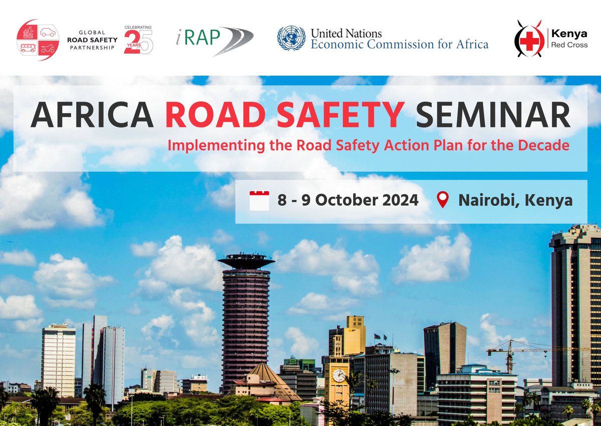 📢📢 Registration for the Africa Road Safety Seminar close on Monday, 2 September 2024. 

Secure your seats quickly! ⌛ 

grsproadsafety.org/africa-road-sa…