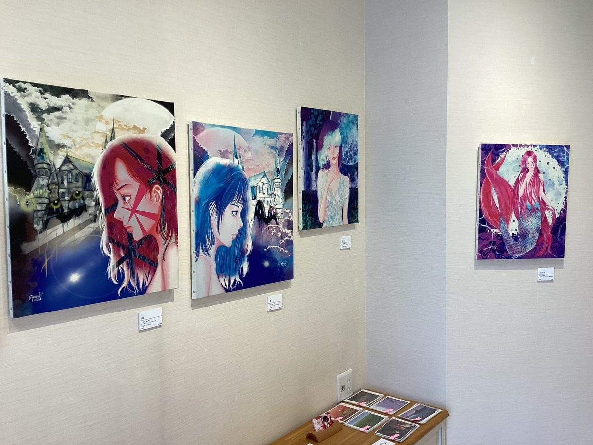 spooky_m1934's tweet photo. 大阪ミライエギャラリーで開催致しました 「第20回感性の息吹展」ありがとうございました！

またどこかでお会いしましょう！たまには在廊したいのですがなかなか体調と予定が合わなくて、、実際のお客様の反応を感じたり会話したり。作家様や運営様との交流も制作意欲に繋がるのでなるべく行きたい！ https://t.co/vIpz6dDwPd