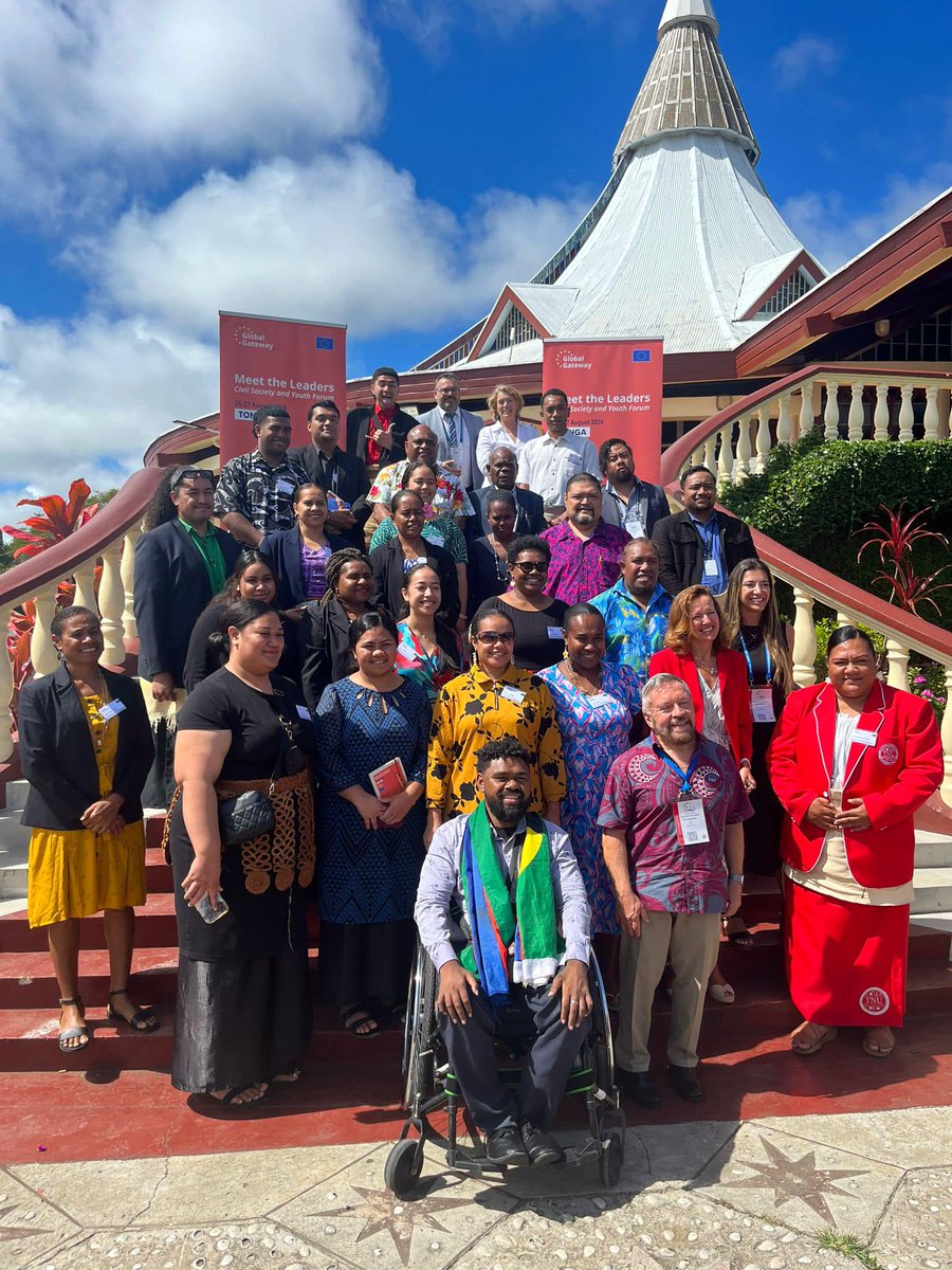 🇺🇸👏🇹🇴 Wonderful to see our Embassy Youth Council member Nafi Uluinikorotabu participate in the EU-Pacific “Meet the Leaders” Civil Society and Youth Forum on the margins on #PIFLM53 in Tonga. #EYCSuva <a href="/EUPasifika/">EU in the Pacific 🇪🇺</a>