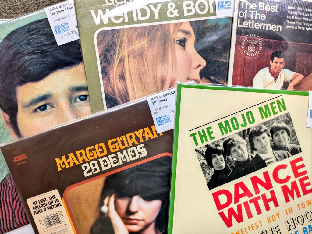 oyoyo_president's tweet photo. というワケで8/28、本日の営業スタートしております。
今朝の新着レコードは60'sのRock、Pop色々(ソフトロック系多目)。平日夜は9時までお待ちしておりますー #MargoGuryan #WendyAndBonnie #Mojomen #Buckinghams #Zombies #WandaJackson #tohto #湯島 https://t.co/uzXNw2bYe6