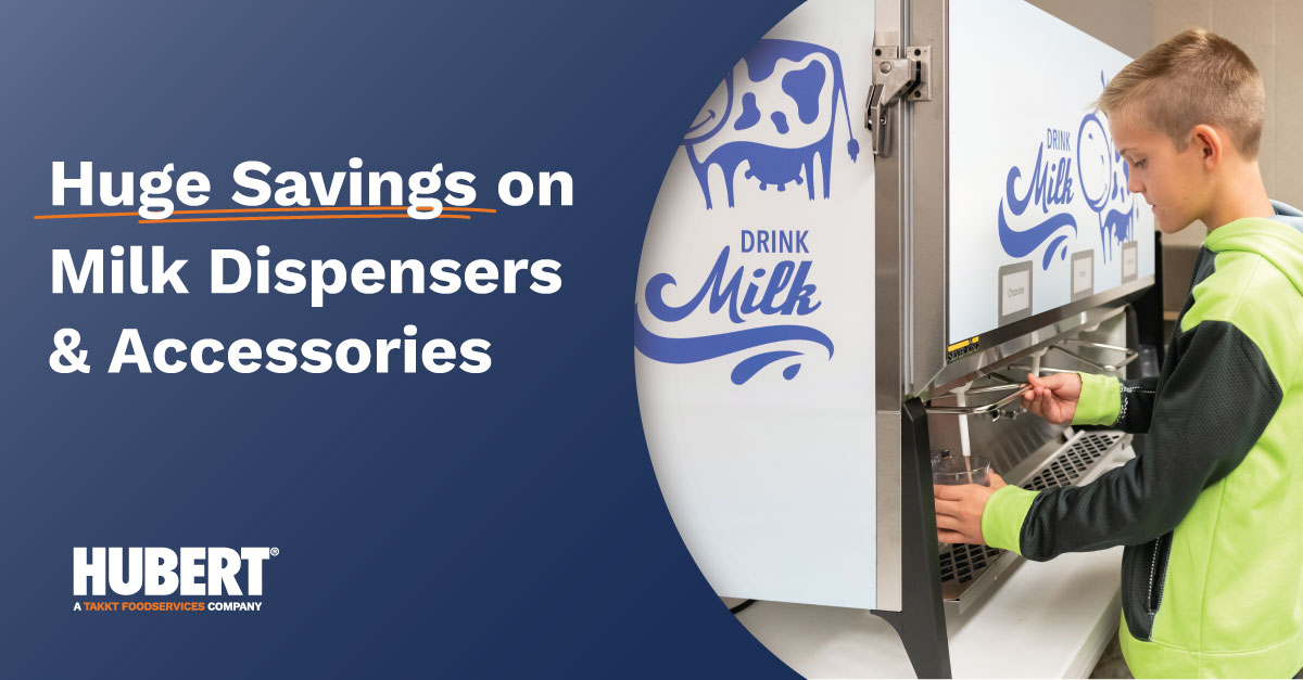 Transform your cafeteria with Bulk Milk Dispensers! Snag big savings now on qualifying top-rated milk merchandisers and other accessories. bit.ly/3Ma0Ojv