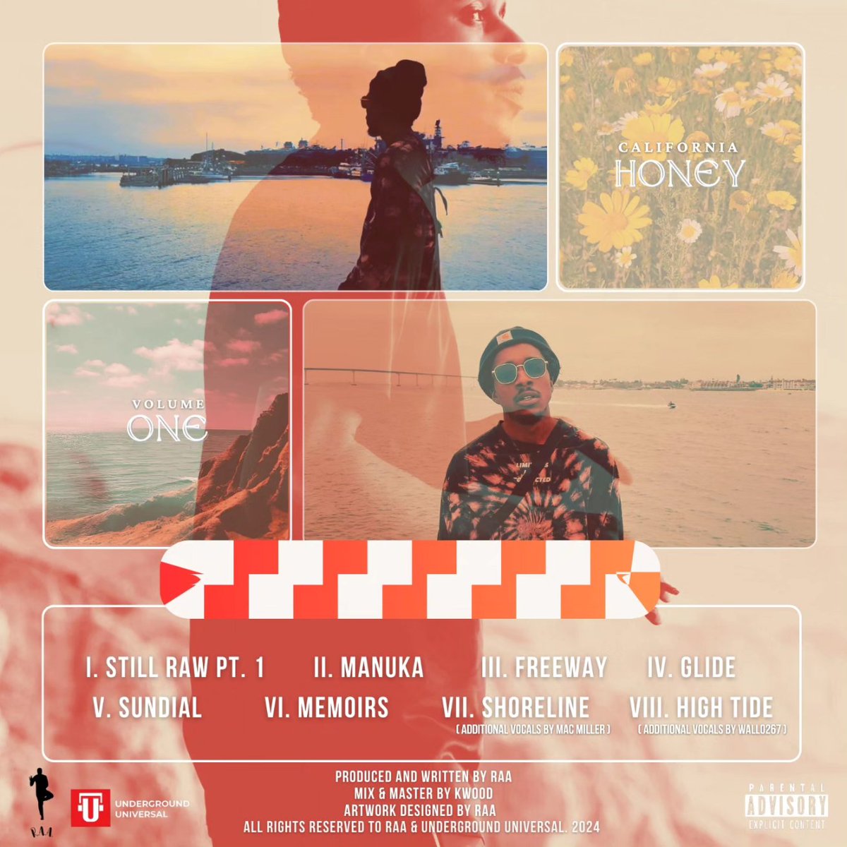 The new cycle of raw &amp; my 1st self produced project is here. California Honey Vol. 1 now on all platforms. 📌🍯

Artwork by yours truly &amp; engineered by the brotha <a href="/Mixedbykwood/">Kwood 🍋</a> 

lynkify.in/album/californ…