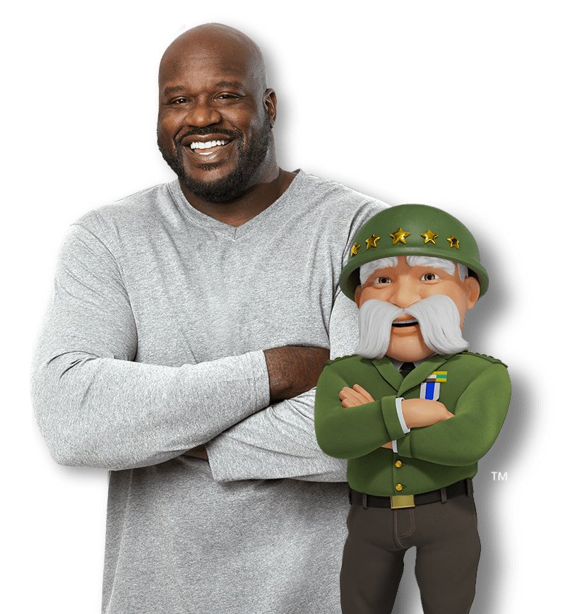 robcatpower's tweet photo. @CleGuardians General MacArthur and Shaq smile at your poverty https://t.co/UMXYIeE82L