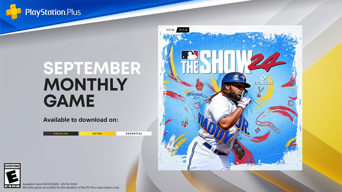 MLB The Show (@mlbtheshow) on Twitter photo ⚾️🎮 Batter up!
#MLBThe Show 24 joins the September <a href="/PlayStation/">PlayStation</a> Plus Game Catalog!
Learn more here: mlbthe.show/PSplus ⚾️🎮 Batter up!
#MLBThe Show 24 joins the September <a href="/PlayStation/">PlayStation</a> Plus Game Catalog!
Learn more here: mlbthe.show/PSplus
