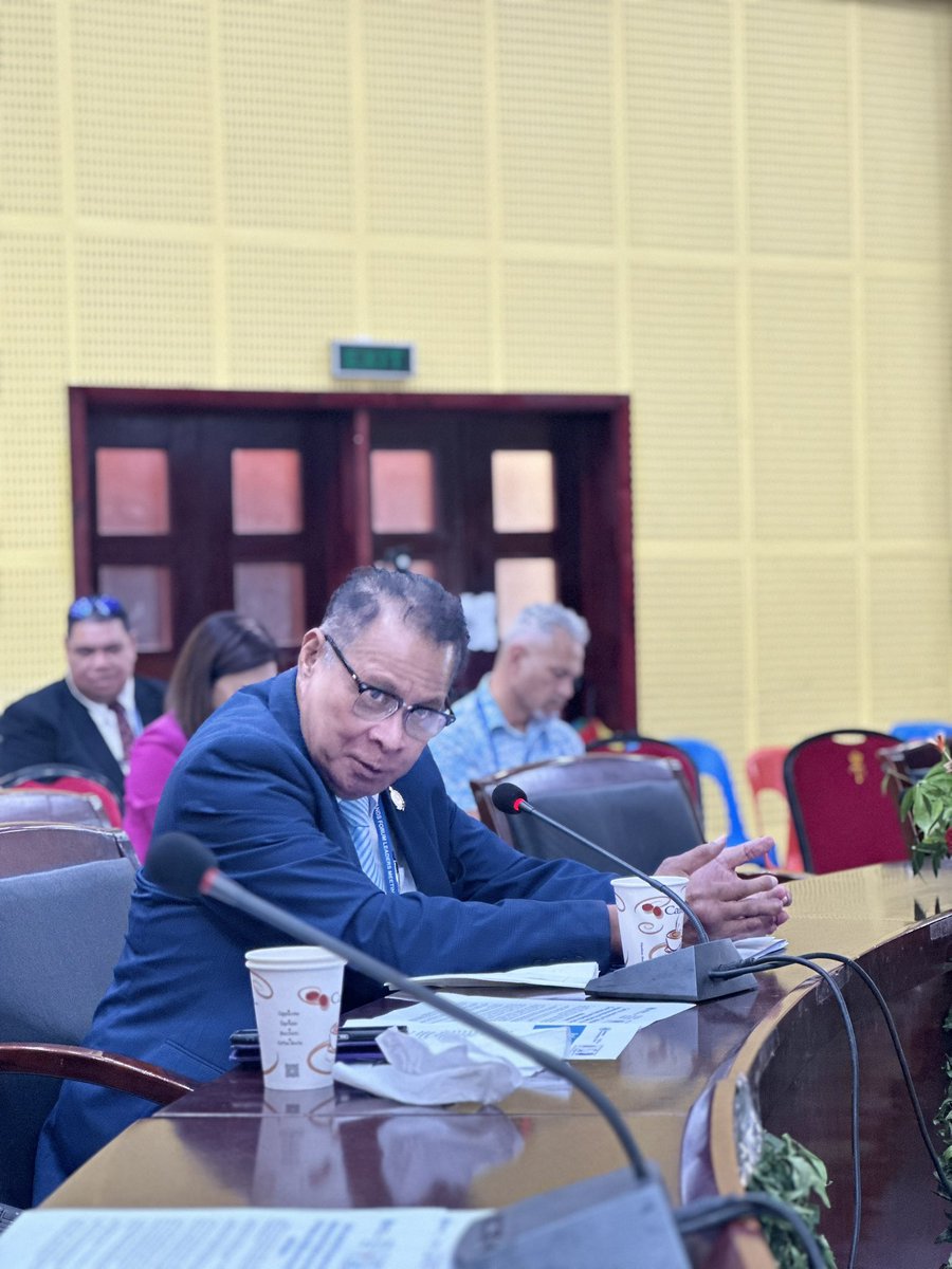 Mālō to the Pacific Ministers present at the Pacific Unity meeting #PIFLM53, including Dep Prime Minister of Tonga, Hon. Samiu Vaipulu, for heeding our call to prioritize the #TeieniwaVision Implementation. It is an honor to speak on behalf of #Pacific Civil Society stakeholders.