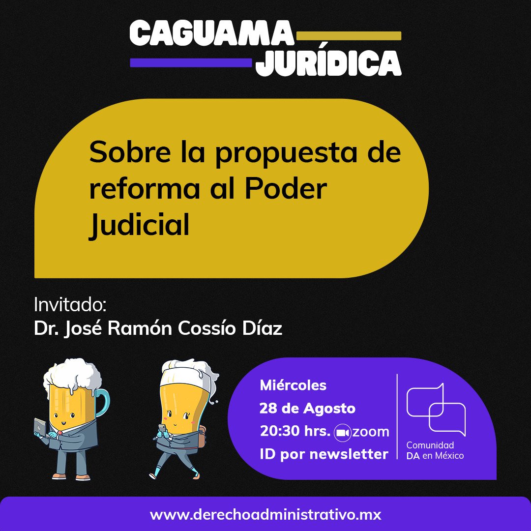 Darío Ángeles® (@ldarioag) on Twitter photo Oigan, mañana hay caguama jurídica y, pues en medio del caos que estamos viviendo, no pudo caer mejor el tema y el invitado...
Nos vemos mañana para platicar con el Dr <a href="/JRCossio/">José Ramón Cossío D.</a> sobre la propuesta de reforma al Poder Judicial! Oigan, mañana hay caguama jurídica y, pues en medio del caos que estamos viviendo, no pudo caer mejor el tema y el invitado...
Nos vemos mañana para platicar con el Dr <a href="/JRCossio/">José Ramón Cossío D.</a> sobre la propuesta de reforma al Poder Judicial!