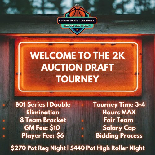 REG NIGHT AUCTION DRAFT TOURNEY TONIGHT 8/28 at 8:30 PM EST!  ⚖️💰

Join the pool to be bid on by PF GMs like <a href="/hennyiana/">Henndawg.</a> , @RlPConnor , @curryy3s and more ‼️