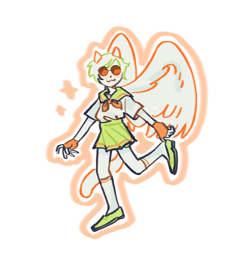 Davepeta getting ready for their first day at anime school or something #homestuck