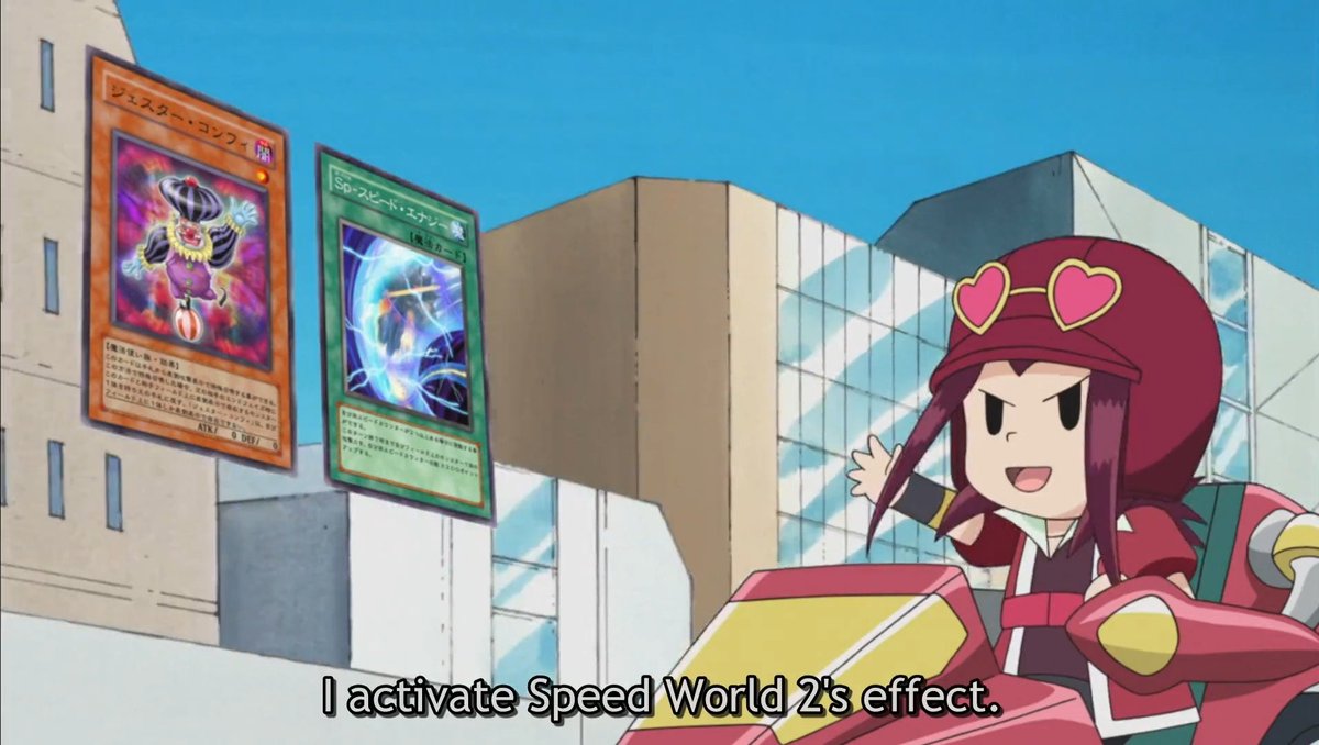 MegaBusterEevee's tweet photo. @MBTYuGiOh Still kind of Yugioh but not, but in episode 115 of 5D's the whole group plays a game called "Accel Terminal", where they basically have to solve a duel puzzle to get data they want from it. I believe this is where Duel Links got the chibi 5D's characters for their events too https://t.co/MWlvpA1F2P