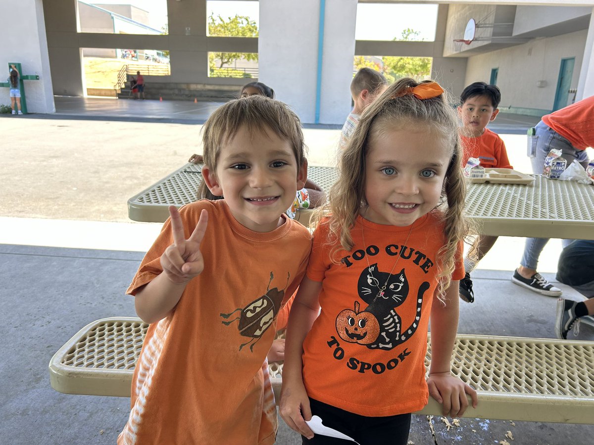 Orange day! Today’s activity was yoga at lunch with Mrs. Huerta!