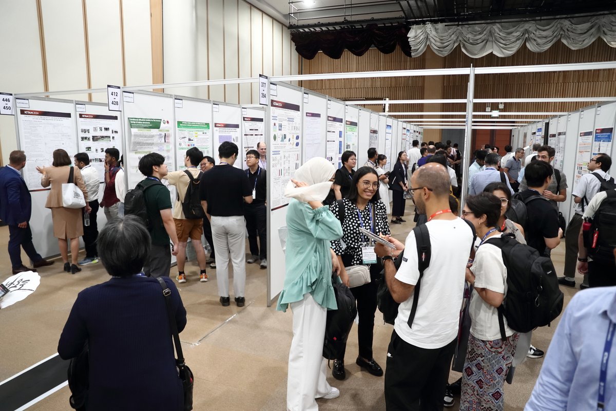 Such thought-provoking poster sessions detailing the unique value of our work in theoretical and applied mechanics. We are enjoying not only the discussions, but also the large amount of networking! 😎 #ictam2024