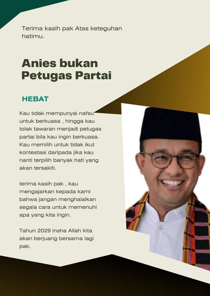 Boediantar4's tweet photo. #AniesBukanPetugasPartai
#AniesHebat https://t.co/6BoXpKhTwG