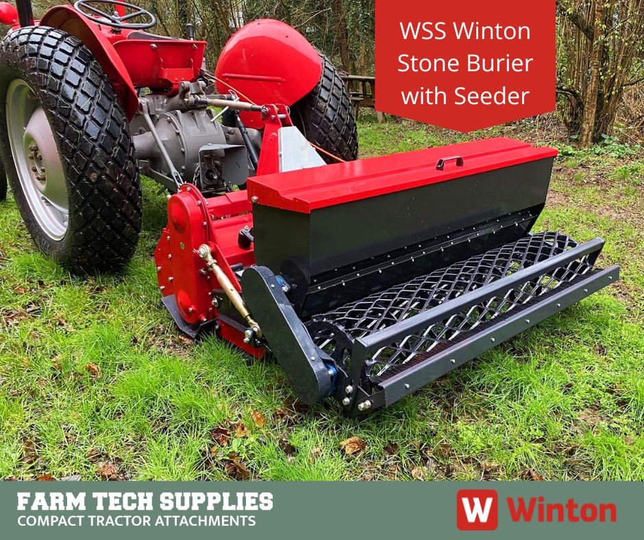The Winton Stone Burier with Seeder is the multi-tasking machine, so you can rotovate, bury stones and spread seeds all at once! Find it here: farmtechsupplies.com/groundworks/st…
