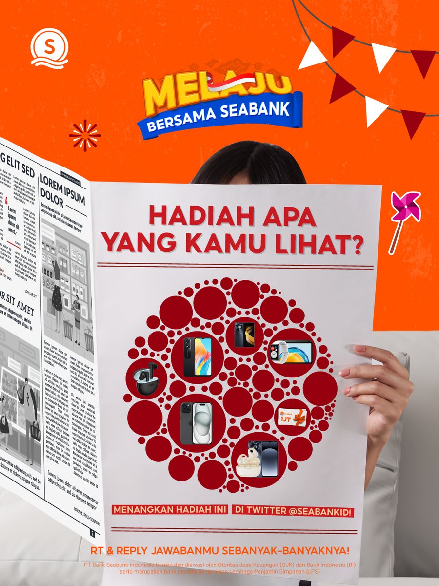 SeaBankID's tweet photo. HADIAH APA YANG KAMU LIHAT? 👀

Yuk, pilih dan bawa pulang HADIAH IMPIANMU, kesempatan TERBATAS loh! 💁‍♀️

RT &amp; REPLY JAWABANMU SEBANYAK 10x! https://t.co/dcImswpudm