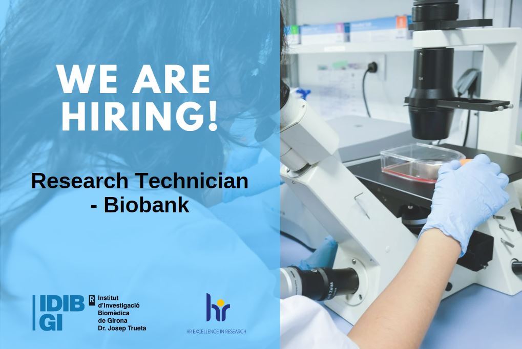 idibgi's tweet photo. 📢JOB OFFER: Research Technician for IDIBGI's Biobank

Expected incorporation: october 2024
Duration: 1 year (possibility of extension)
Working hours: Full time (40h/week)

Find out more: https://t.co/JT9wDYay0i @BBIDIBGI https://t.co/zPewDHrVl5