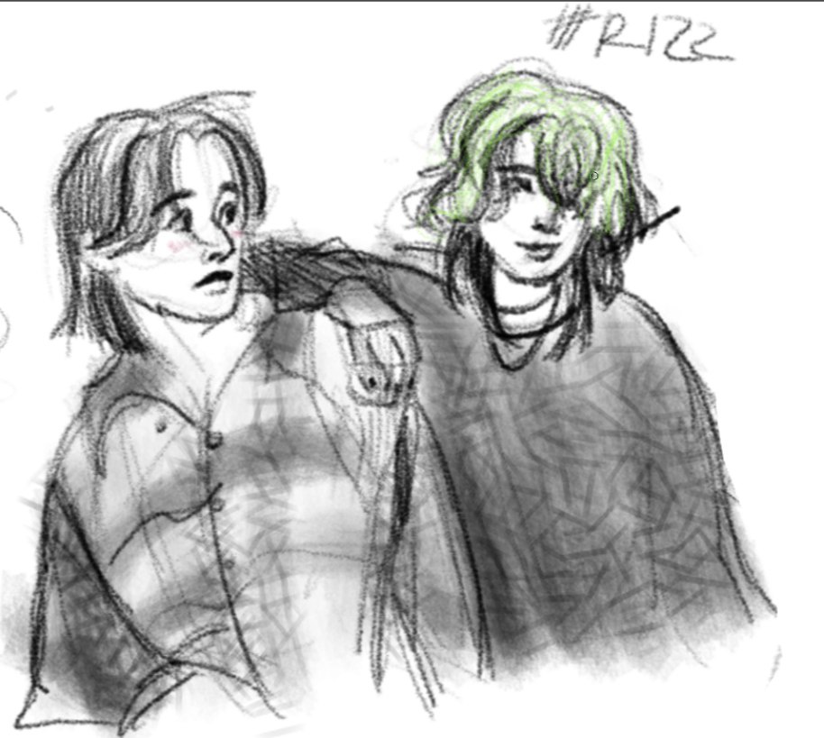 woosang sketches but they're girls and whipped for each other 

#ateezfanart