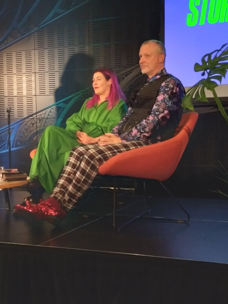 fionajay3's tweet photo. Special Award for Best Dressed at the Ngaio Marsh Awards goes to Best Kids/YA nominee Diane Robinson, author of Nikolai's Quest and Bookshop Detectives Louise and Gardth Ward. Those shoes!! @WORDChCh @ngaiomarshaward @ChristchurchLib @WardiniBooks https://t.co/Yta9TGAQcl