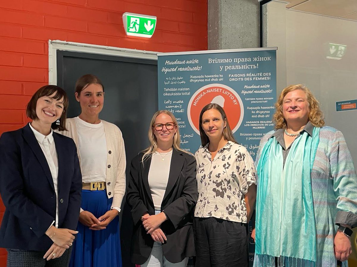 Satu McLaughlin (@satumclaughlin) on Twitter photo Honoured to host Special Rep. Kari Johnstone from OSCE CTHB and her team at <a href="/monikanaiset/">Monika-Naiset liitto</a>. We discussed immigrant women & trafficking in Finland, highlighting the need to recognise it as violence against women and the need for long-term support. Thank you for visiting us! Honoured to host Special Rep. Kari Johnstone from OSCE CTHB and her team at <a href="/monikanaiset/">Monika-Naiset liitto</a>. We discussed immigrant women & trafficking in Finland, highlighting the need to recognise it as violence against women and the need for long-term support. Thank you for visiting us!