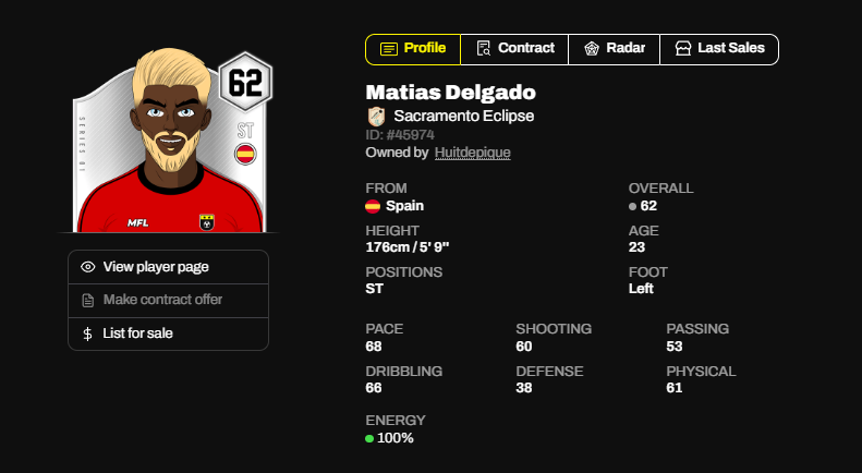 huitdepique's tweet photo. Let's celebrate the start of the new MFL season today with a giveaway 🎁 

One player (see below) to be won

To enter the draw:

1. Like &amp; Repost
2. Follow me
3. Have a #MFL account ( you can use my link to create one if you like https://t.co/E45wFMvSPB )
4. Wait, draw on 31 AUG https://t.co/vDuYGT61il