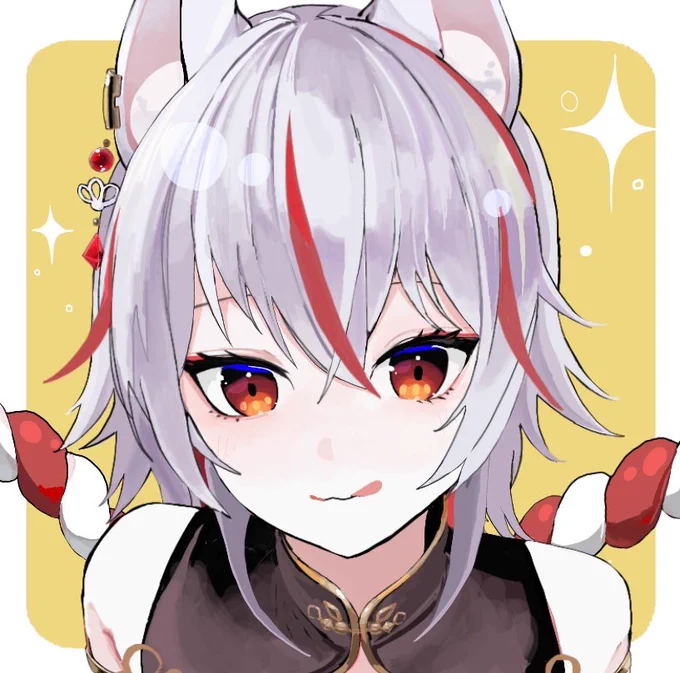 狐狛ぎんさん×舌ペロリ 