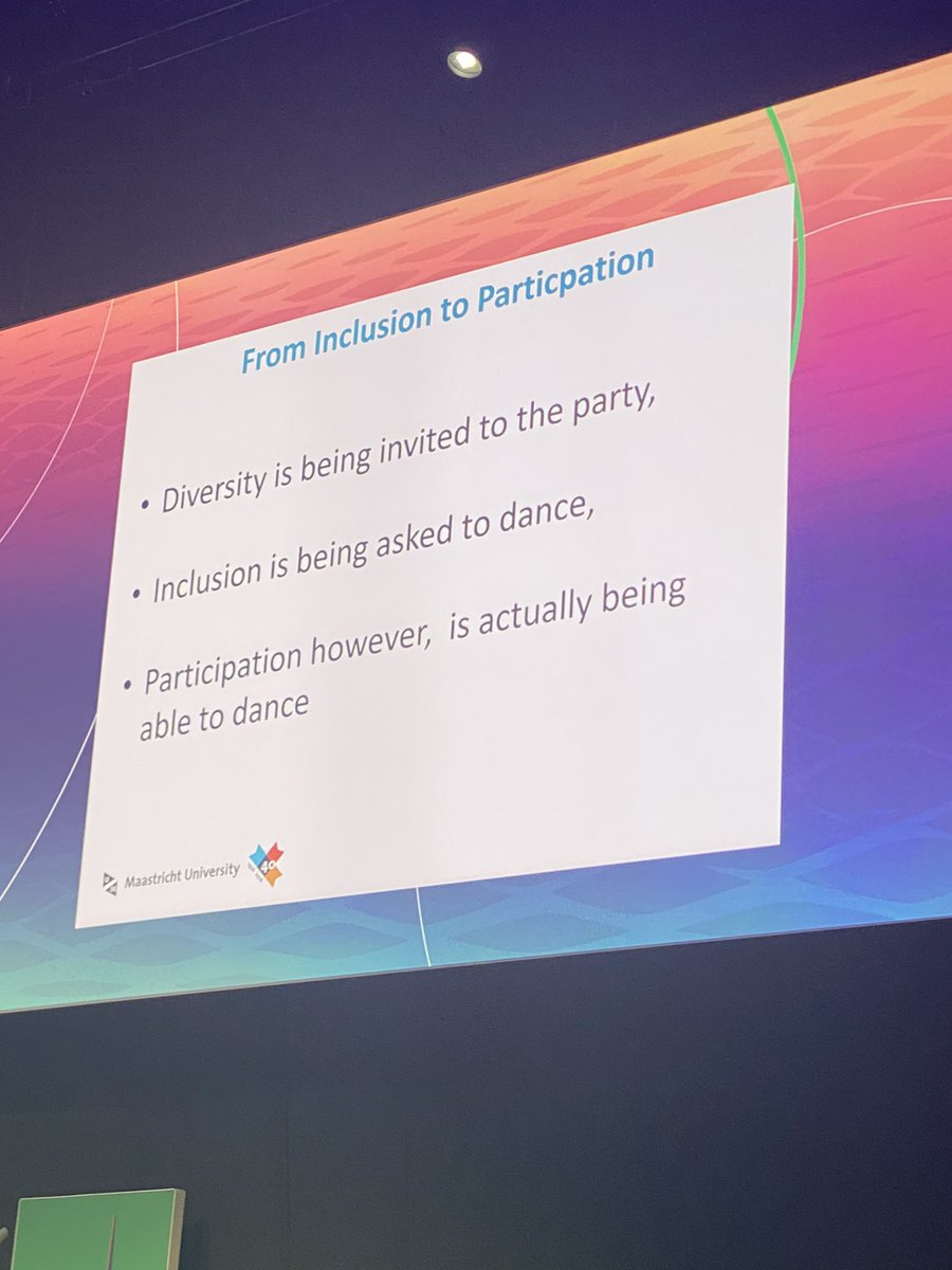 Great slide from <a href="/jobusar/">JO Busari</a> in #AMEE2024 last plenary. How can we go from inclusion to participation?