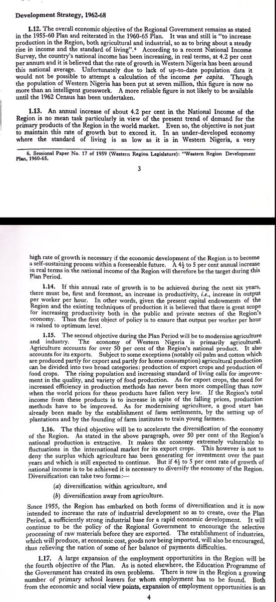 orekelewa_etc's tweet photo. If you want to cry for the SW, read this Western Region Development Plan for 1962-68. 

Before we even get to the numbers, we deserve so much better from our administrators. The coherence, the rigour, the framework for putting it together. @AigFoundation has talked about how essential a high functioning public service is to development. 

When you compare the level of detail and care which went into simply documenting governance - the conferences which were published as volumes; the broad consultation of citizens; the aesthetics; the research culture - it’s worlds apart. 

Today we talk about digitisation which is, of course, important but you have to put this plan in context. They didn’t have Google (or ChatGPT which some of your faves love). They had to sit in conferences, go to libraries and actually read the physical books, hand write notes, type it out on typewriters. 

Mehnnnn my heart is so heavy, how did we lose it. 

https://t.co/VlpzWL1Lti