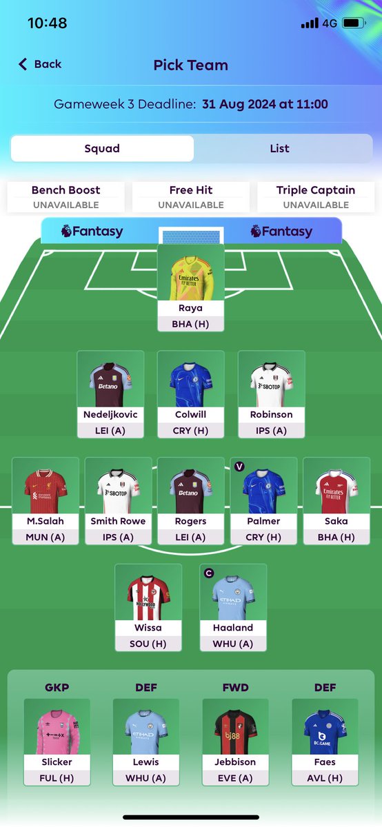 TomHartMUFC's tweet photo. @thefplbois Either this or Mbeumo and Watkins over Saka and Wissa https://t.co/PWJIxxPTD2