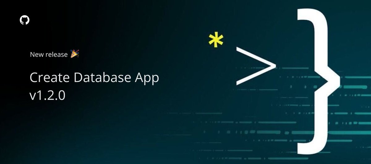 New release: Create Database App v1.2.0!🎉

What's in this release:

— New Angular template built with Angular CLI.
— Reskin of node-react-todo app/template.
— Improved handling of flags in the CLI.
— General improvements.

Get started: 
github.com/oracle/create-…

#database