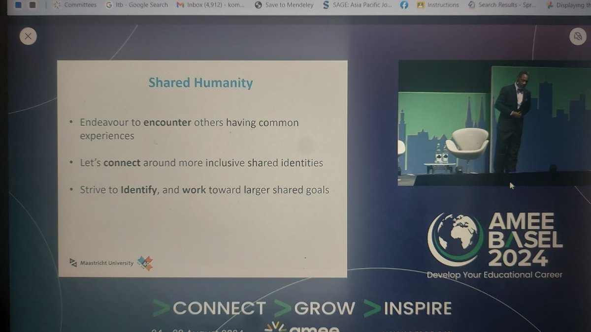 Talk candidly about experiences like love and loss and emotions we all know about .<a href="/AMEE_community/">@AMEE_Community</a> #AMEE2024