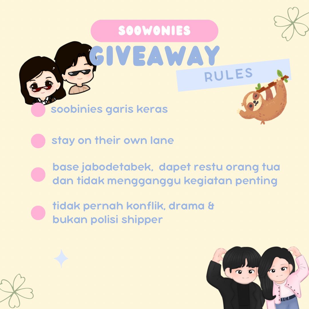 jinggaisoranji's tweet photo. Hi Soowonies Soobinies!
Giveaway 1 Silver Ticket “Be My One” in Jakarta (Seat+Hi Bye Only) 

Buat teman-teman yang mau join, boleh banget ikuti rules di bawah ini ya! 

Giveaway dimulai hari ini jam 17.05 wib s.d besok jam 17.00 wib ☺🫶🏻

Kita akan umumin pemenangnya di hari Jum’at, 30 Agustus jam 21.00 wib. Ayo Soowonies Soobinies yang belum dapat tiket FM Kim Jiwon ikutan yaaa!

                                 ♡ Haengsyo! ♡