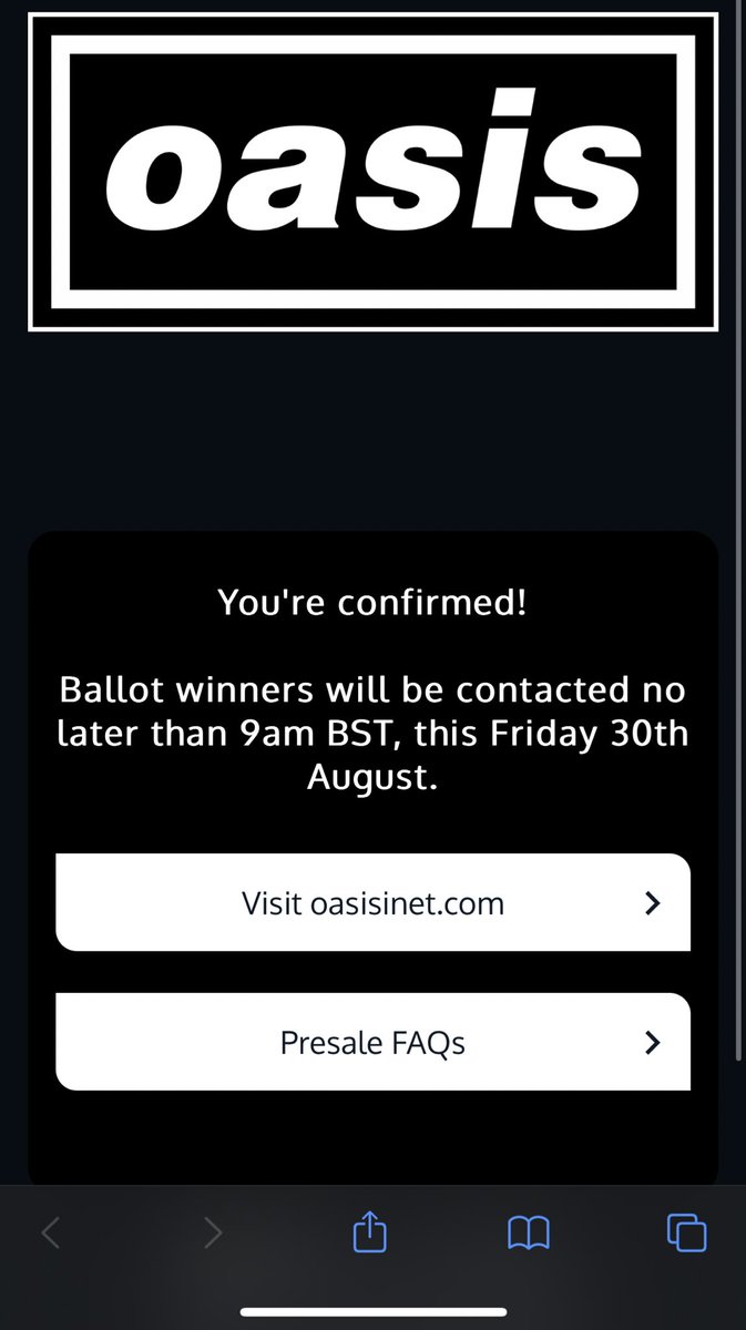 <a href="/oasis/">Oasis</a> Omg it just showed up let’s go!!! One step closer to seeing my fav band