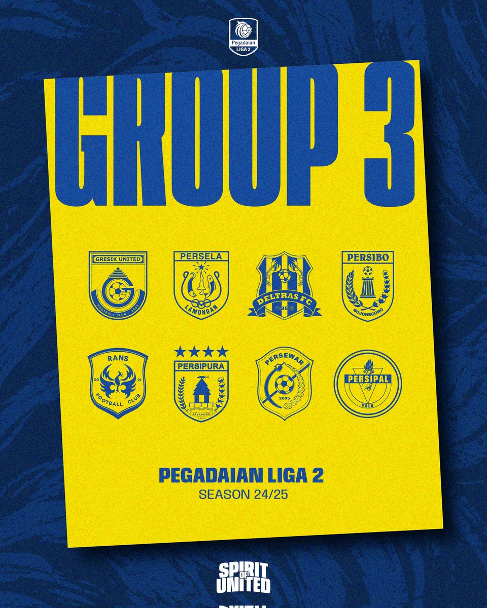 gresikutdFC's tweet photo. Laskar Joko Samudro tergabung di Grup 3 Pegadaian Liga 2 musim 2024/2025.
#GresikUnited #LaskarJokoSamudro #SpiritOfUnited #Grup3 #PegadaianLiga2 https://t.co/Idz3pQLICN