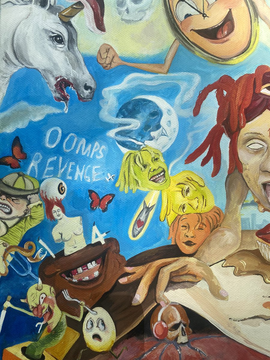 mireia99's tweet photo. 𝐋𝐈𝐅𝐄’𝐒 𝐀 𝐓𝐑𝐈𝐏-𝐓𝐫𝐢𝐩𝐩𝐢𝐞 𝐑𝐞𝐝𝐝

Album Cover
Oil paint on canvas, 40x40

Ig: miimii___s
🦋💀💊 https://t.co/vLl1xm7epi