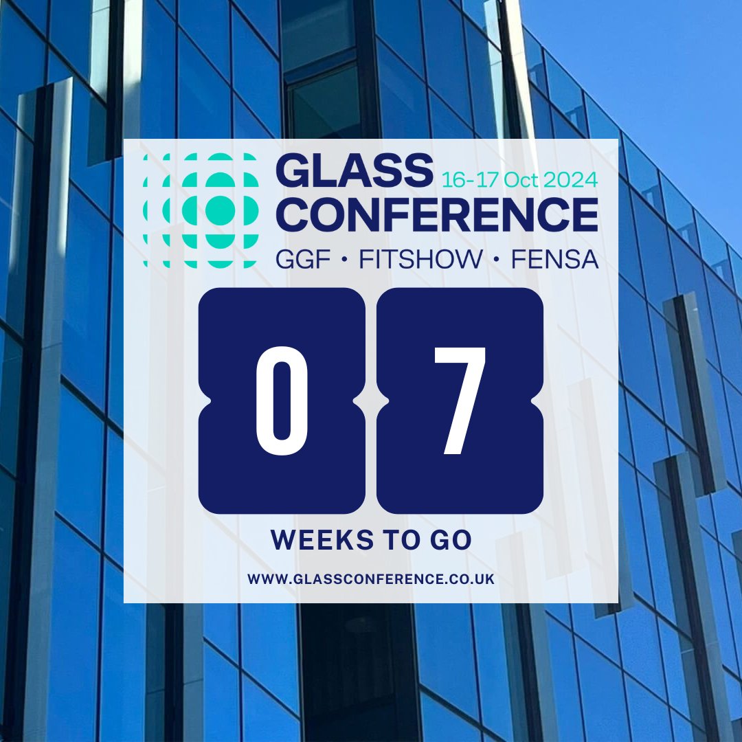 📣7 WEEKS TO GO📣

Join us for the launch of Glass Conference - Wednesday 16th &amp; Thursday 17th October 2024 – Telford International Centre🤩

Book your early bird tickets now using the link eu1.hubs.ly/H0b-9tm0✍️

#glassconference24