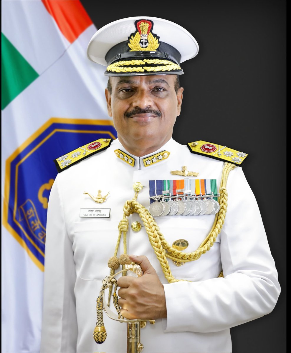 indiannavy's tweet photo. VAdm Rajesh Dhankhar has assumed charge as Director General, Project Seabird from VAdm Tarun Sobti on #28Aug 24.
He was commissioned into the #IndianNavy on 10 Jul 1990 & is a Navigation & Direction Specialist. The Flag Officer has commanded Indian Naval Ships Gharial, Mumbai & Vikramaditya. In Flag rank, he has tenanted duties of Chief Staff Officer (Training), Flag Officer Sea Training, Chairman CATT & Commandant Naval War College.
He was the Flag Officer Commanding Eastern Fleet #FOCEF #TheSunriseFleet prior assuming charge as DG Project Seabird.

@IN_HQENC @IN_EasternFleet @IN_KTKNA 

https://t.co/hUmocWwKCo