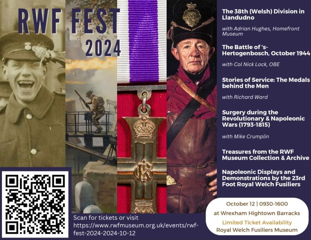 Royal Welch Fusiliers History Festival.. Hightown Barracks.
#Wrexham 
Limited tickets