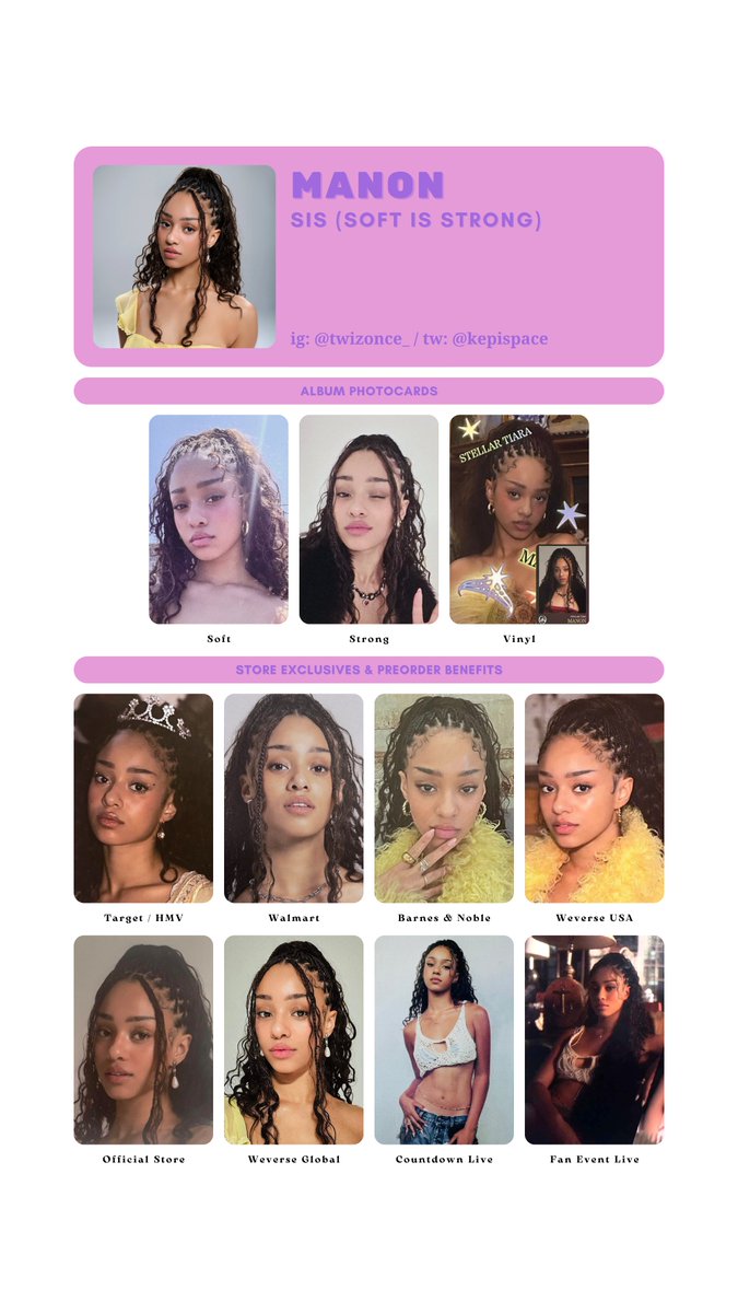 KATSEYE ➝ SIS (Soft Is Strong) photocard template / wishlist