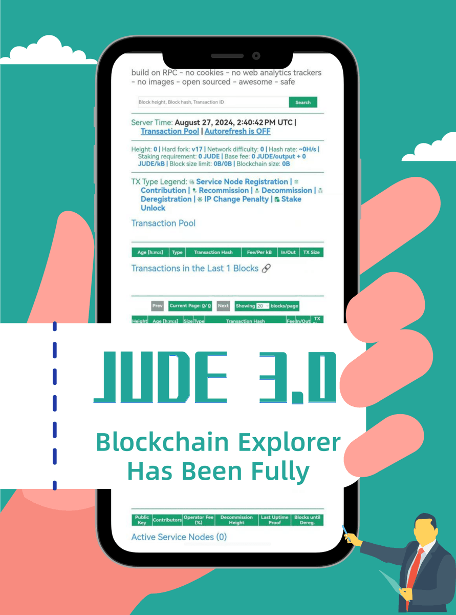 JUDE_Community's tweet photo. 🚀 The JUDE Proof of Stake 3.0 blockchain explorer is fully developed! After Proof of Stake is completed, it will rely on RPC for real-time updates and deep optimizations. Stay tuned for more updates as we continue to enhance the Judecoin ecosystem. #Judecoin #TechUpdate https://t.co/EaE8UGIeBV