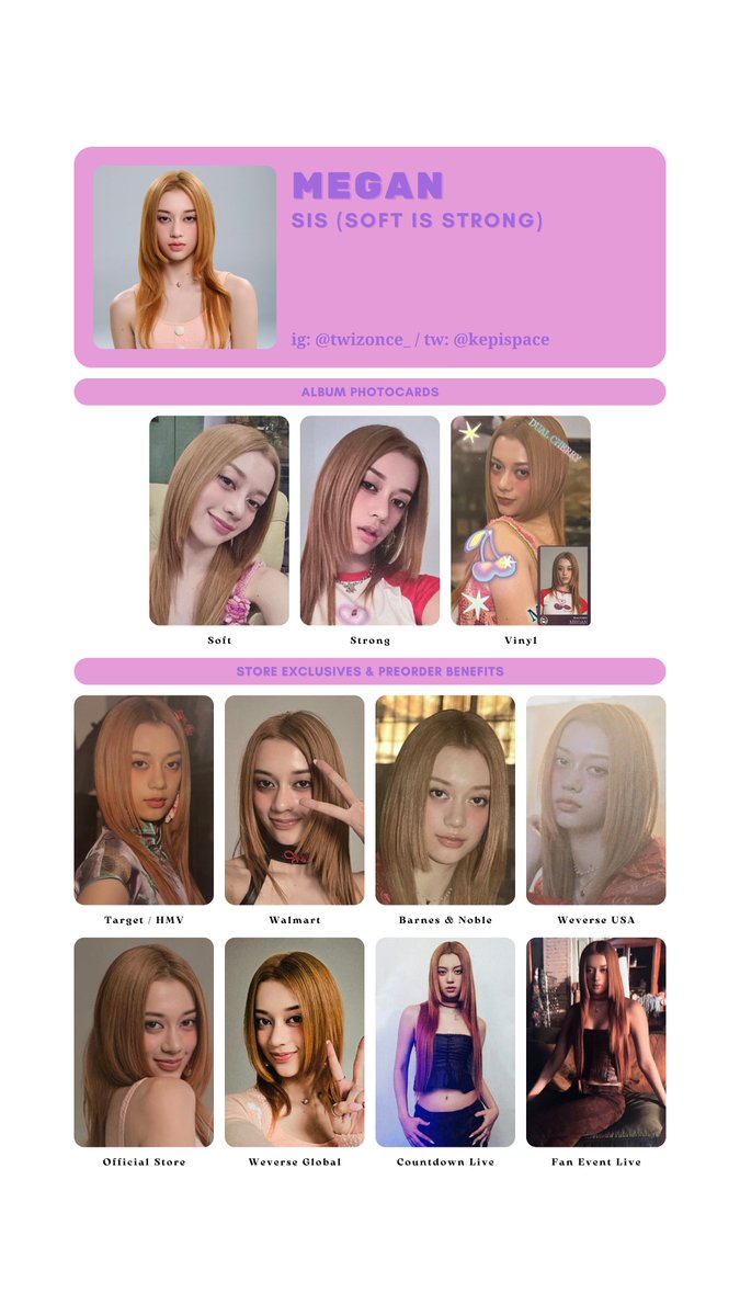 KATSEYE ➝ SIS (Soft Is Strong) photocard template / wishlist lara