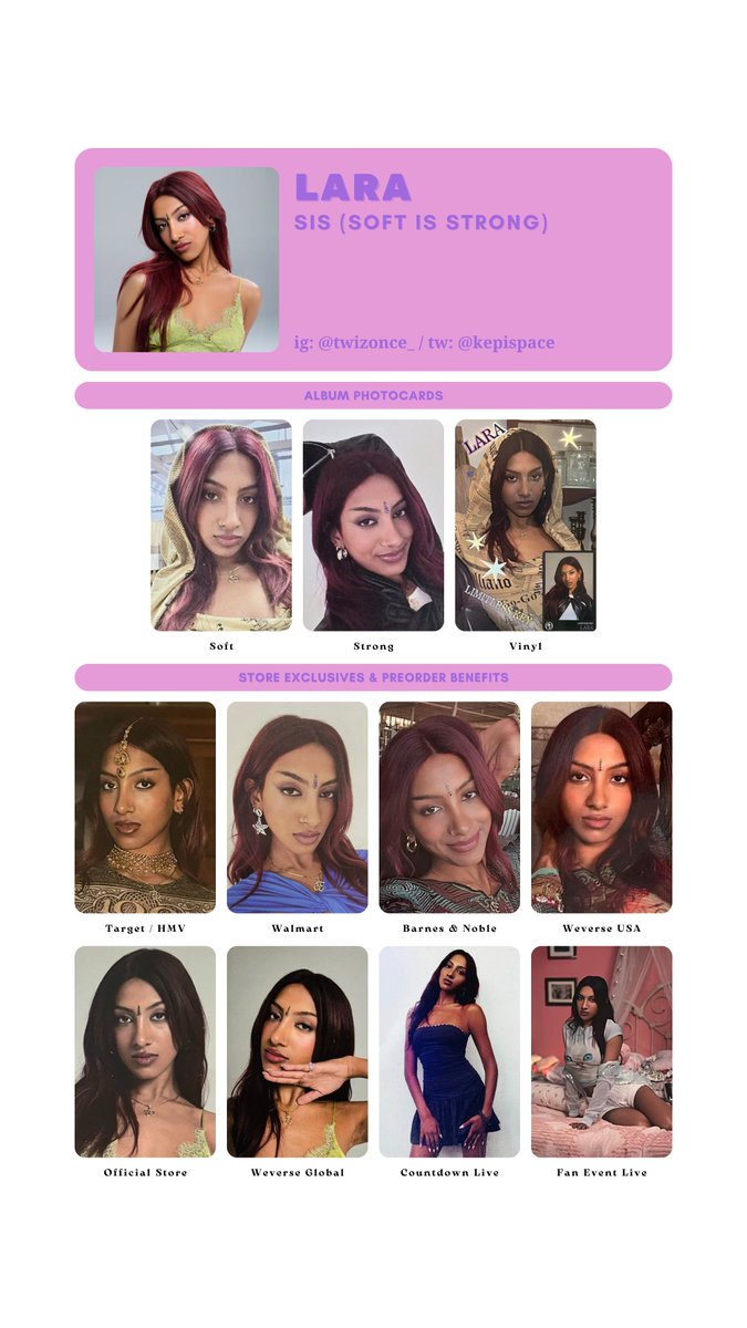 KATSEYE ➝ SIS (Soft Is Strong) photocard template / wishlist lara