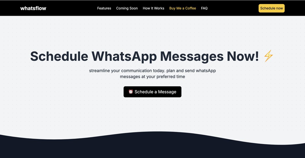 hey i built this 
limited text features but it works
check it out and tell me what you think

www dot whatsflow dot live/landing dot html

link in the thread