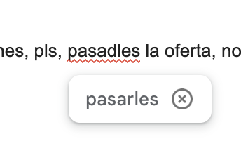 Lynaila's tweet photo. No me esperaba yo @GoogleES, @GoogleCloud_ES, este fallo garrafal fomentando el malísimo uso de los infinitivos en el imperativo... Hay que darle una vuelta a la programación ortográfica que tenéis en la Google Suite. CC @RAEinforma por si necesitáis confirmación. https://t.co/6AlCv0WObe